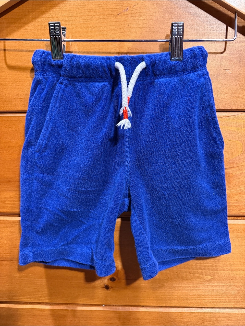 Mini Boden Kids Blue Terry Cloth Drawstring Shorts size 5Y
